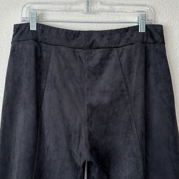 Soft Surroundings Black Velvet Pull On Cropped Pants - Picture 5 of 10